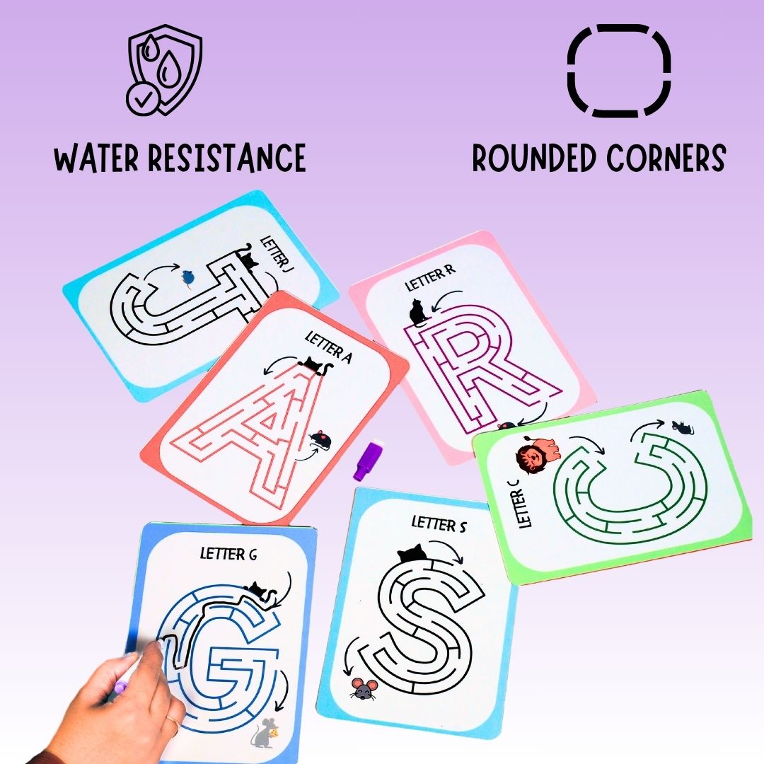 Reusable Maze Alphabets Worksheets - Little Learners World