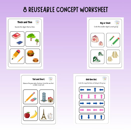Reusable Concept Worksheet - Little Learners World