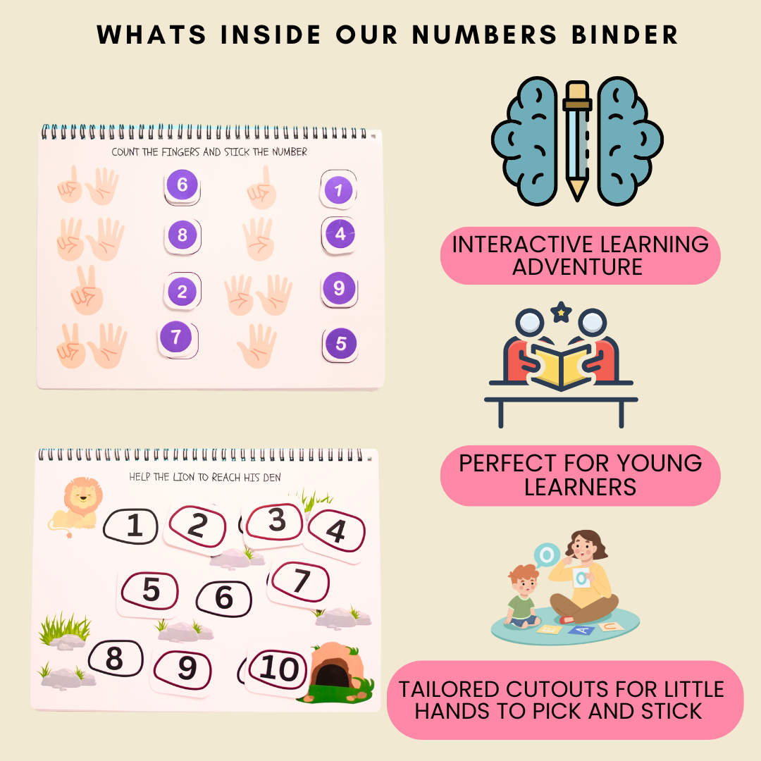 Alphabet Binder Numbers Binder and logical Reasoning binders Combos - Little Learners World